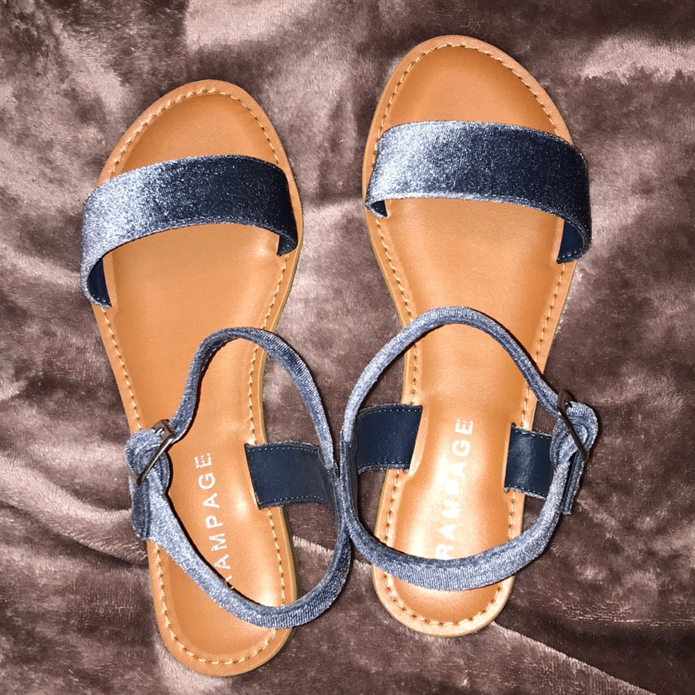 Velvet sandals